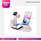 CARGADOR MULTIFUNCION 4 EN 1 CON CARGA INALAMBRICA INTERMEDIA 