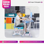 ESCRITORIO ERGONOMICO PARA NIÑOS CON LÁMPARA LED RECARGABLE