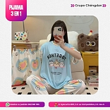 PIJAMA 3 PIEZAS (PANTALÓN+SHORT+POLO)