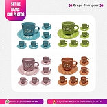 SET DE TAZAS CON PLATOS