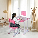 ESCRITORIO ERGONOMICO PARA NIÑAS CON LÁMPARA LED