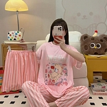 PIJAMA 3 PIEZAS (PANTALÓN+SHORT+POLO)