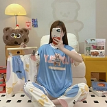 PIJAMA 3 PIEZAS (PANTALÓN+SHORT+POLO)