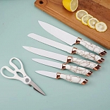 SET DE CUCHILLOS DE 7 PCS CON AFILADOR