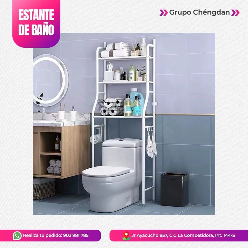 ESTANTE ORGANIZADOR DE BAÑO 3 NIVELES