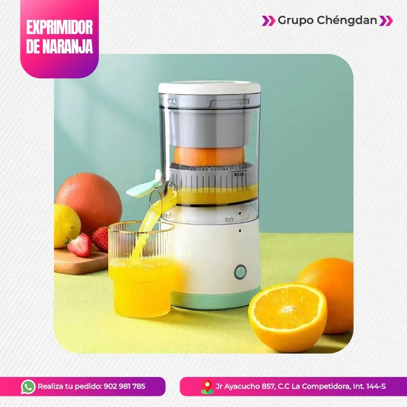 EXPRIMIDOR ELÉCTRICO RECARGABLE DE FRUTAS