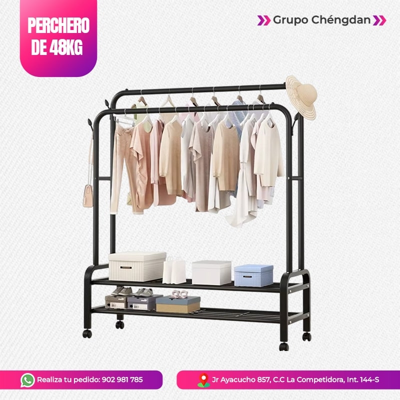 PERCHERO DE ROPA Y ZAPATOS DE 48kg