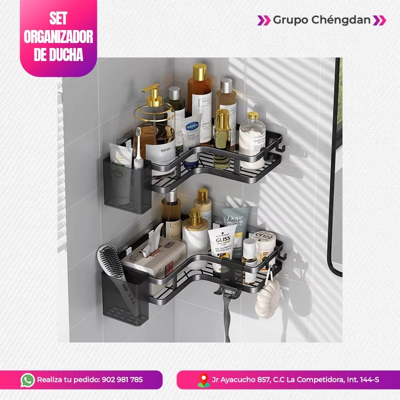 ORGANIZADOR PARA DUCHA DE 2 NIVELES
