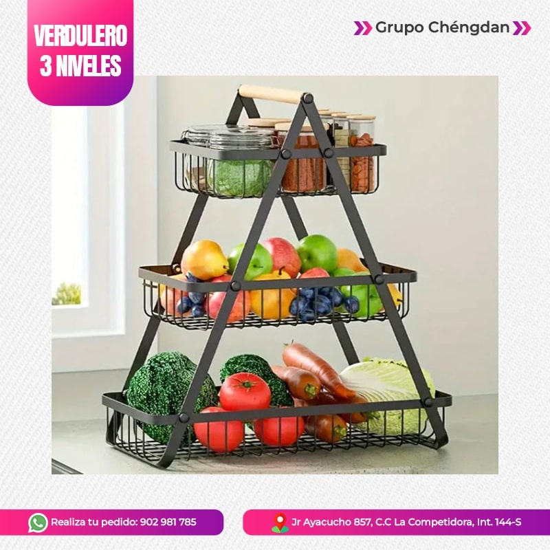 VERDULERO DE 3 NIVELES