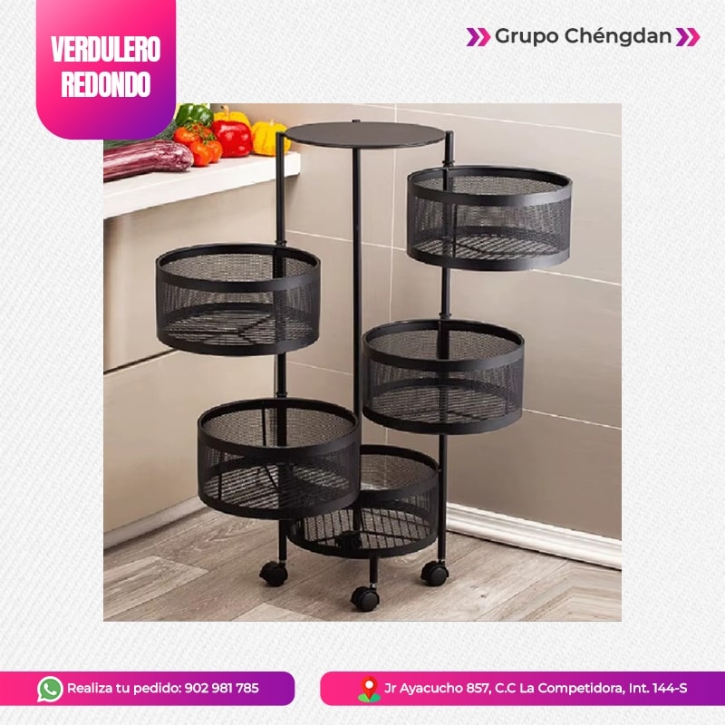 ESTANTE ORGANIZADOR MULTIFUNCIONAL GIRATORIO MODELO CIRCULAR