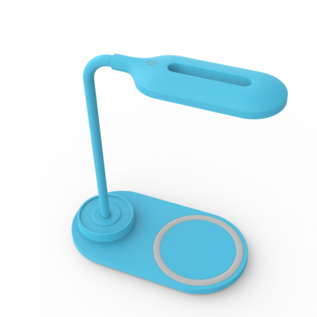 LAMPARA LED TACTIL RECARGABLE CON CARGADOR INALAMBRICO PARA CELULAR 