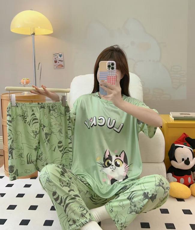 PIJAMA 3 PIEZAS (PANTALÓN+SHORT+POLO)