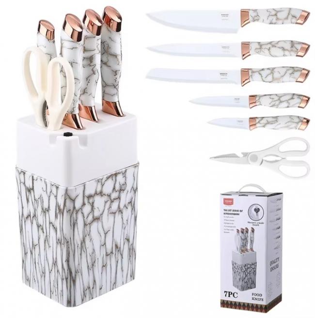 SET DE CUCHILLOS DE 7 PCS CON AFILADOR