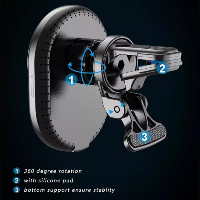 CARGADOR INALAMBRICO MAGNETICO PARA CARRO DE 15W-IPHONE