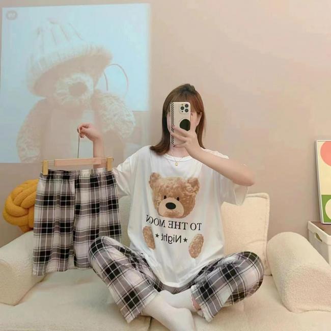 PIJAMA 3 PIEZAS  (PANTALÓN+SHORT+POLO)